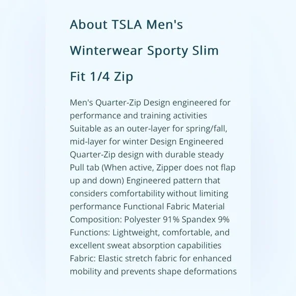 Men’s Tsla fleece lined quarter zip pullover. - Picture 11 of 11